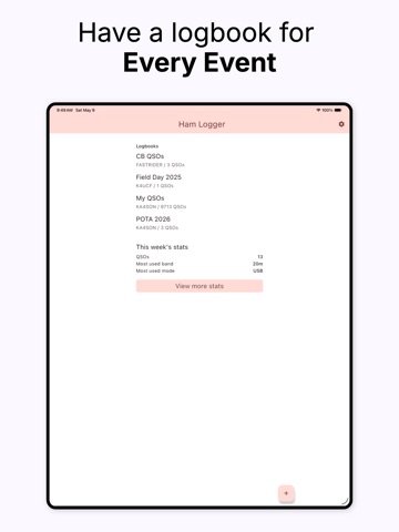 Ham Logger: Ham Radio Logbook iPad screenshot