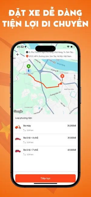 Komi - Đặt xe & Giao đồ ăn iPhone screenshot 5