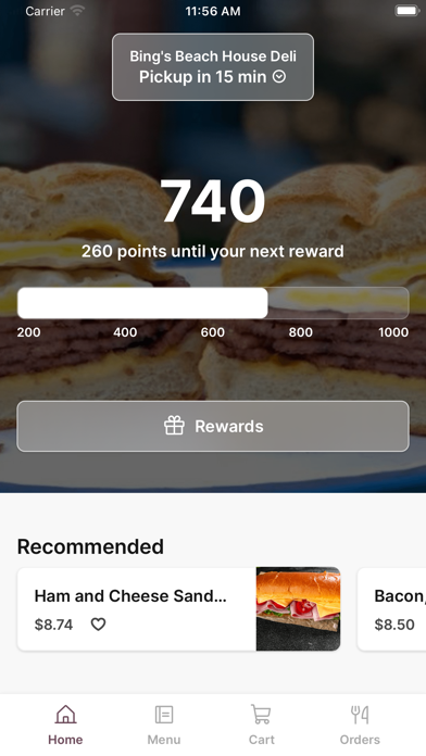 Bing's Beach House Deli iPhone screenshot 1 - Food & Drink app