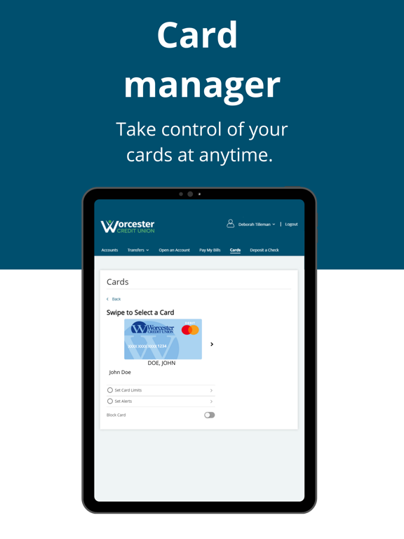 WCU iMobile Banking iPad screenshot 8 - Finance app