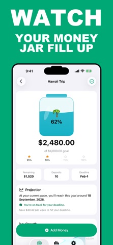 Savings Goal Tracker: Jars iPhone screenshot