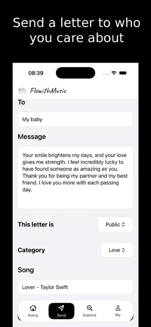 FlowithMusic-Letter,song,words screenshot 3