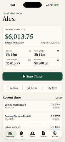 ContractHours iPhone screenshot