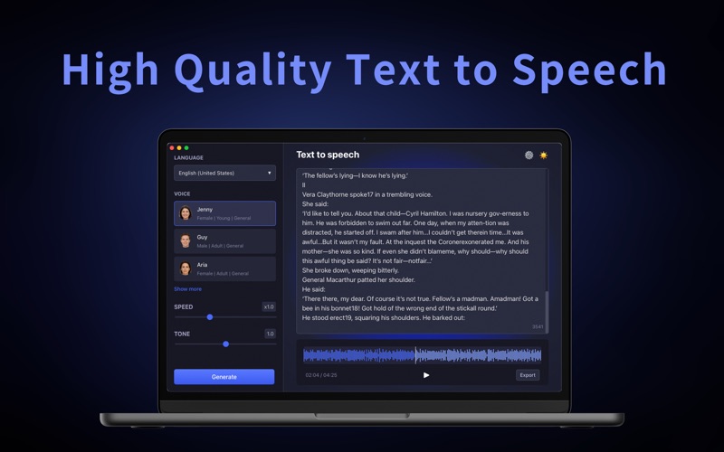 Read Aloud - Text to speech app screenshot