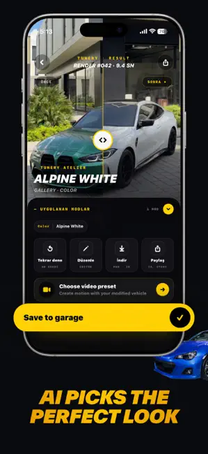 Tunery: AI Car Designer iPhone screenshot 6