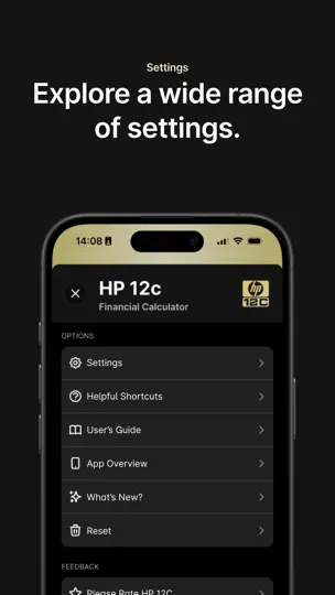 Screenshot von HP 12c Financial Calculator auf dem iPhone 3