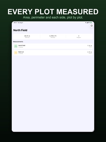 LandMeasure: GPS Area & Field iPad screenshot