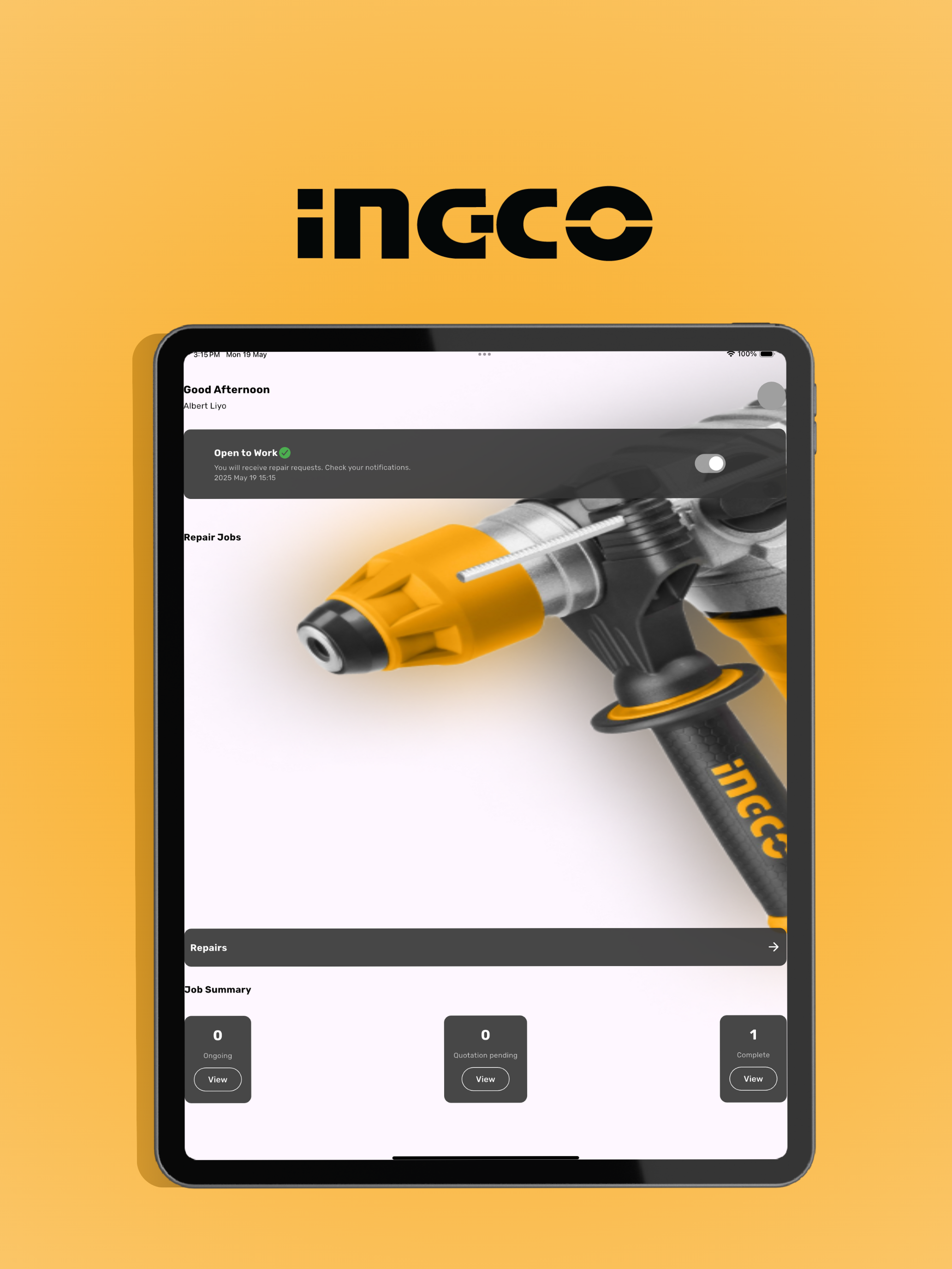 Ingco Customer App