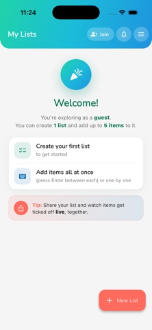 Shared Lists: Plan Together Screenshot 2 of 8