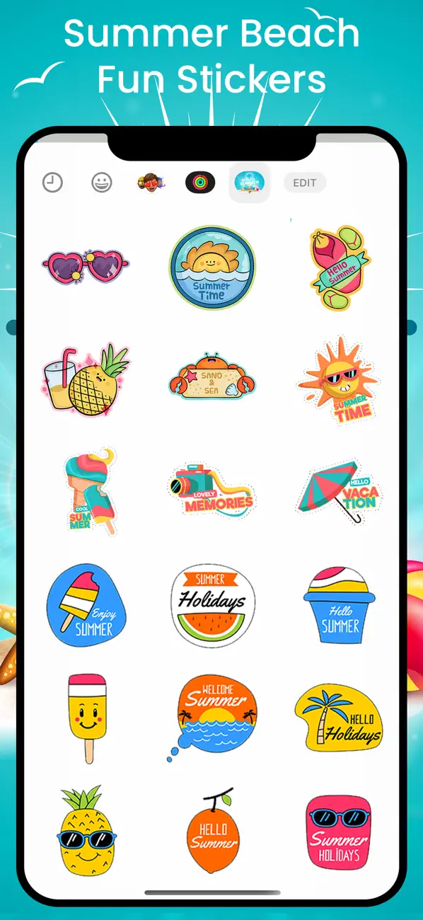Screenshot #2 pour Summer Beach Fun Stickers