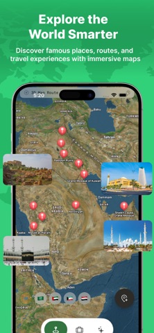 3D Map Route iPhone screenshot 2