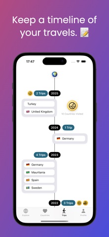Trav - Country & Trips Tracker screenshot