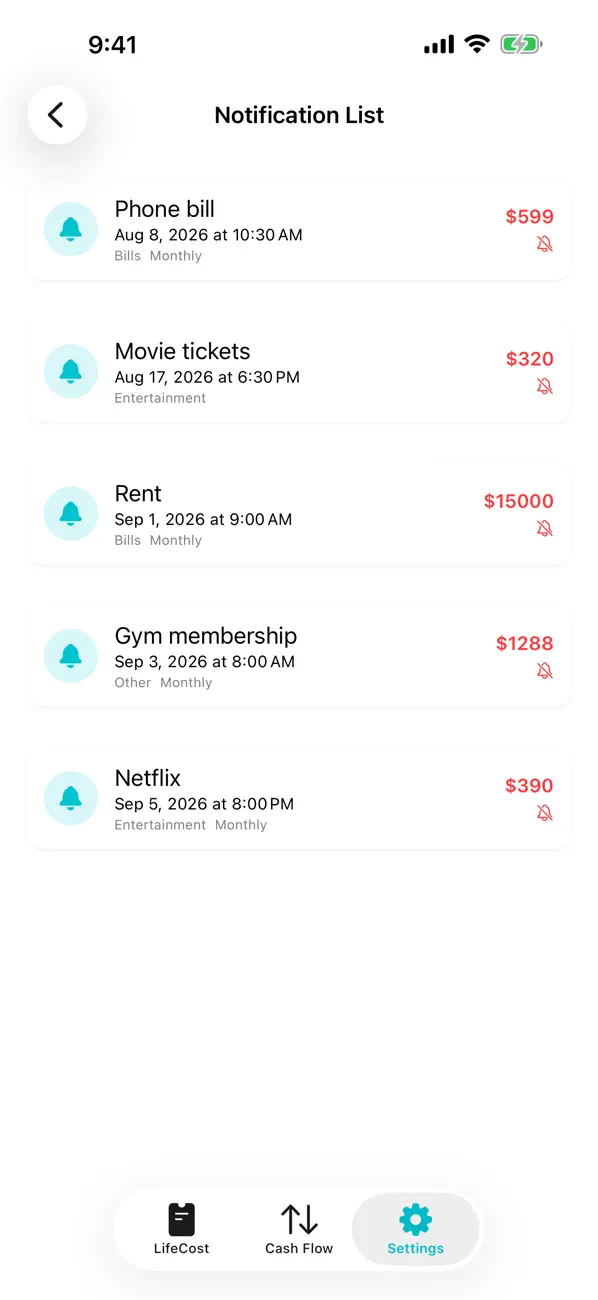 Screenshot #3 pour LifeCostCalc