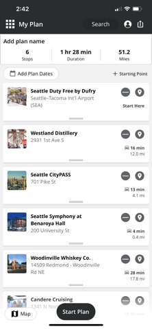 Seattle Travel Planner screenshot