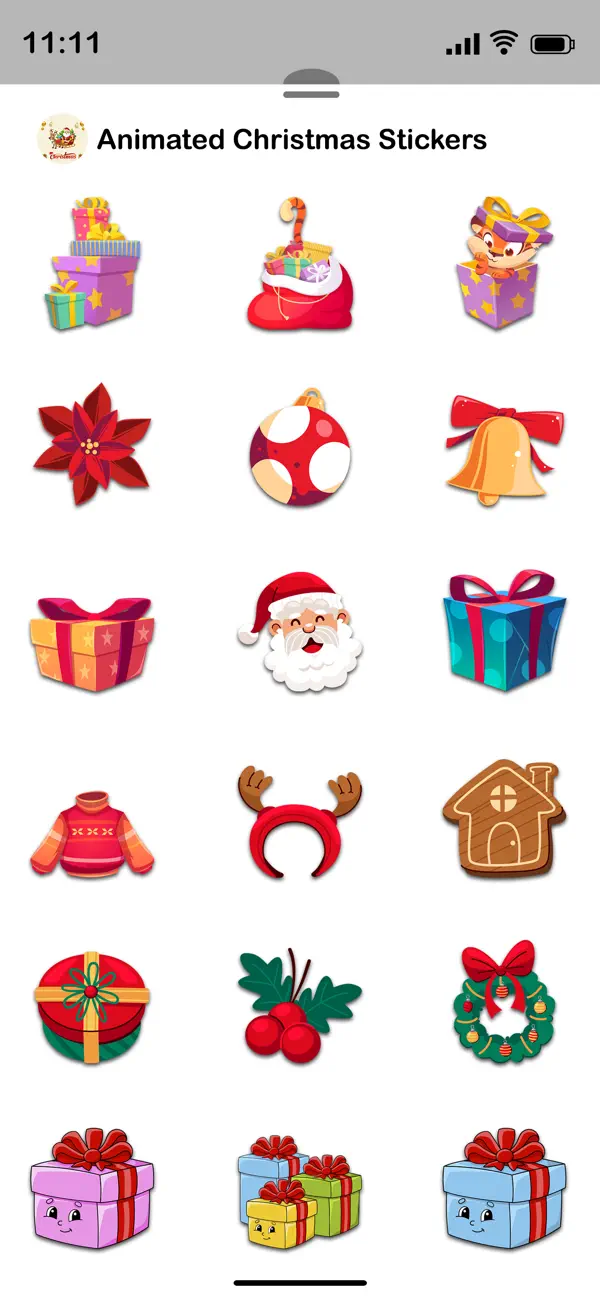 #4. Animated Christmas Emojis pack (iOS) By: Prashant Yadav