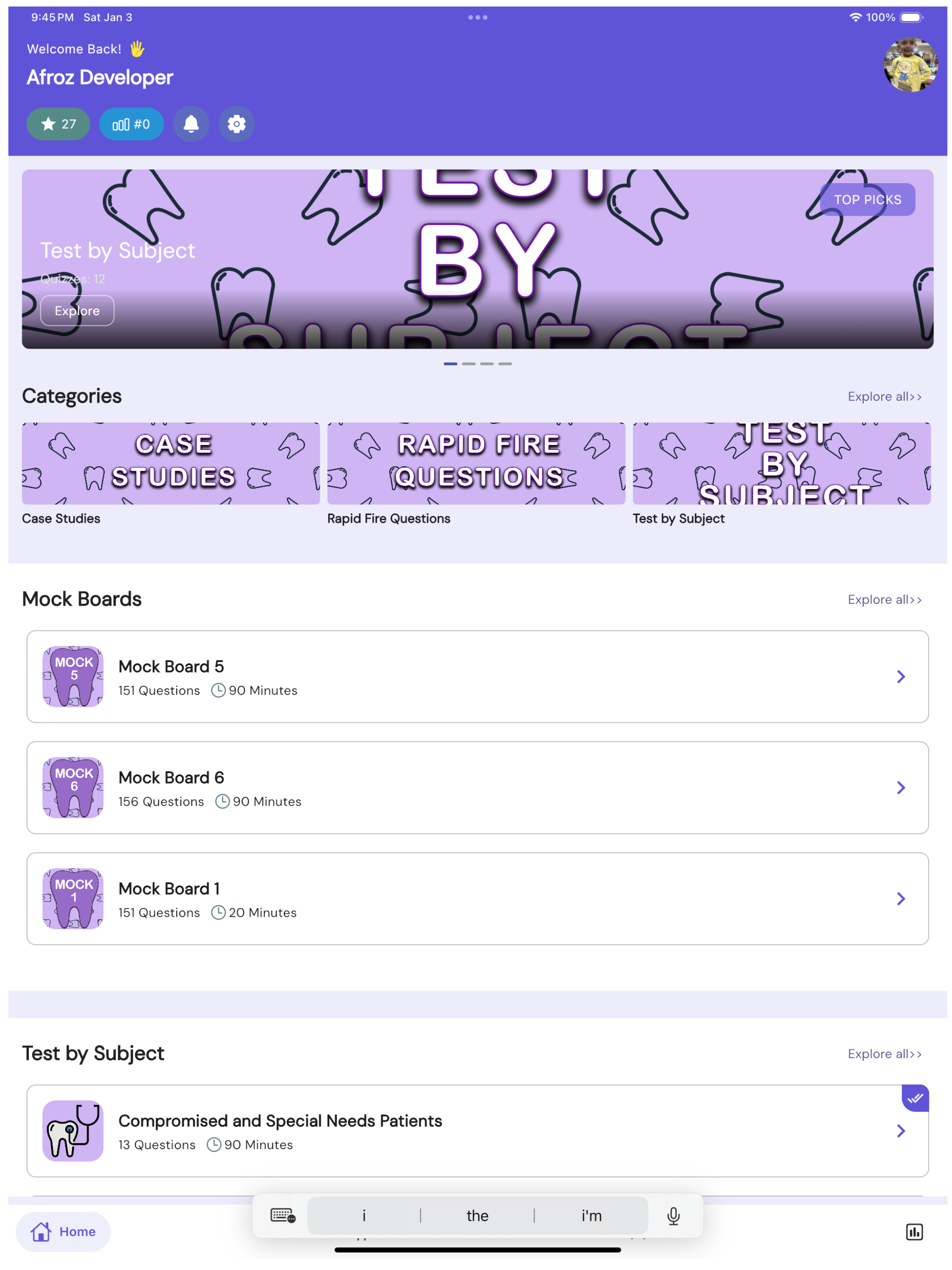 AndyRDH #1 NBDHE App