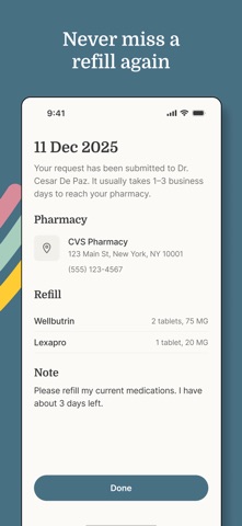 Talkiatry: Virtual Psychiatry iPhone screenshot