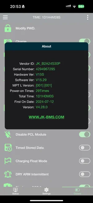 GoKWH BMS screenshot 4