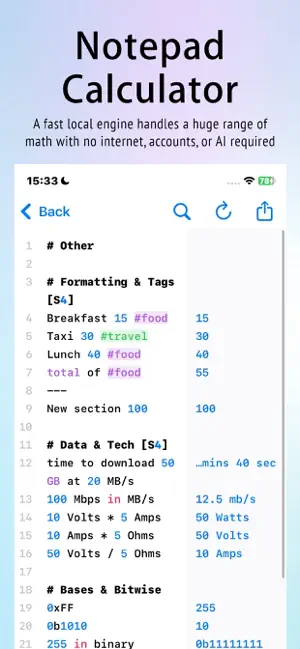 Notepad Calculator screenshot 3