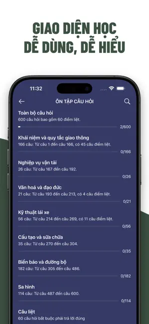 Ôn thi GPLX - 600 câu hỏi 2026 iPhone screenshot 6