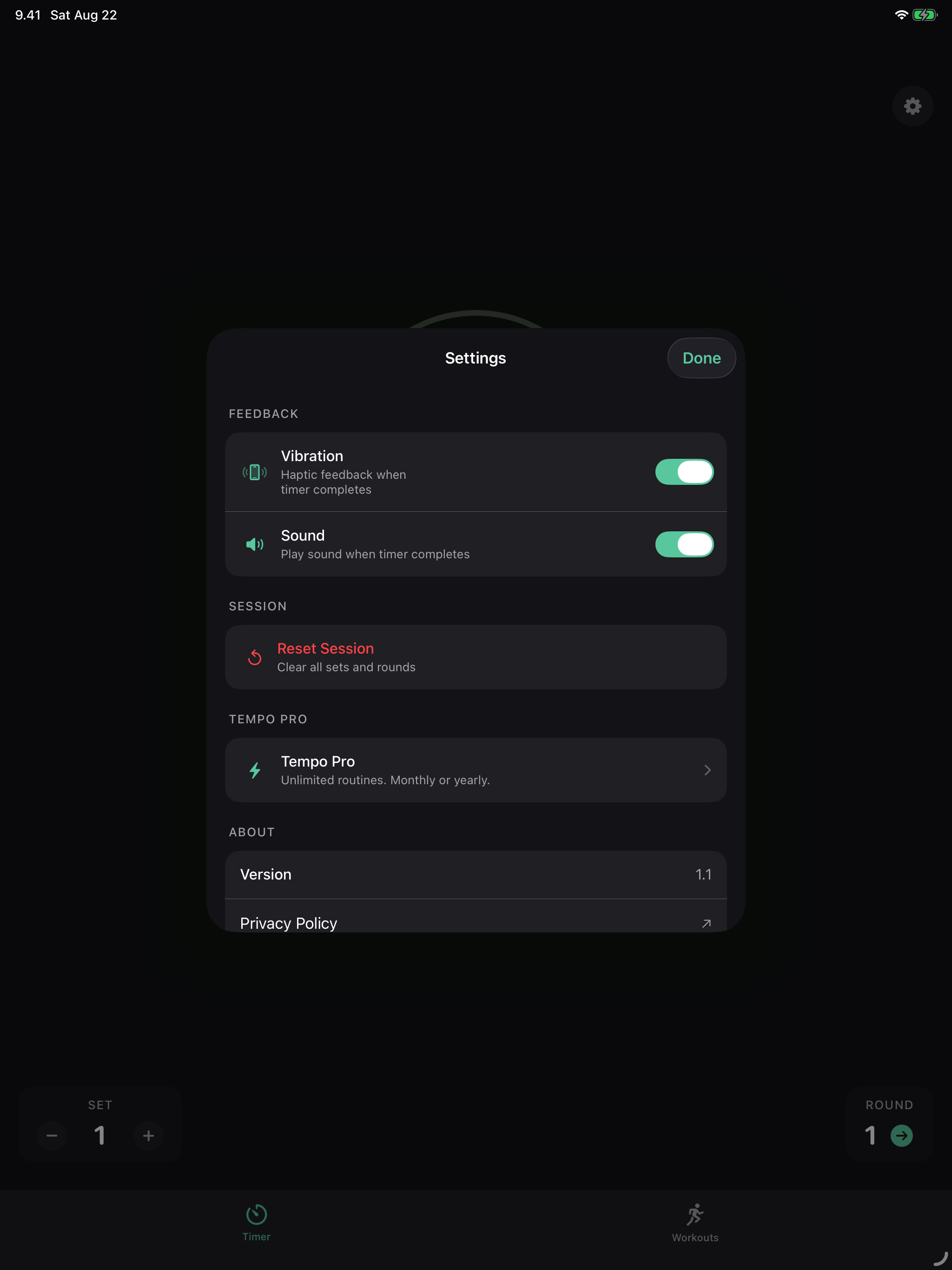 Tempo: Workout Timer screenshot 10