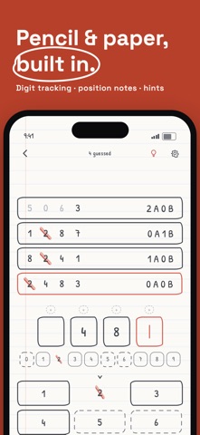 1A2B — Bulls & Cows Screenshot 5 of 6
