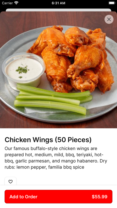 Familia Pizzeria iPhone screenshot 4 - Food & Drink app