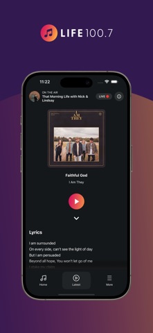 Life 100.7 iPhone screenshot