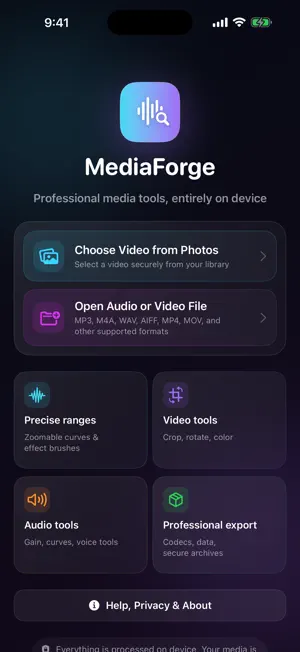 MediaForge: Audio Video Studio screenshot 1
