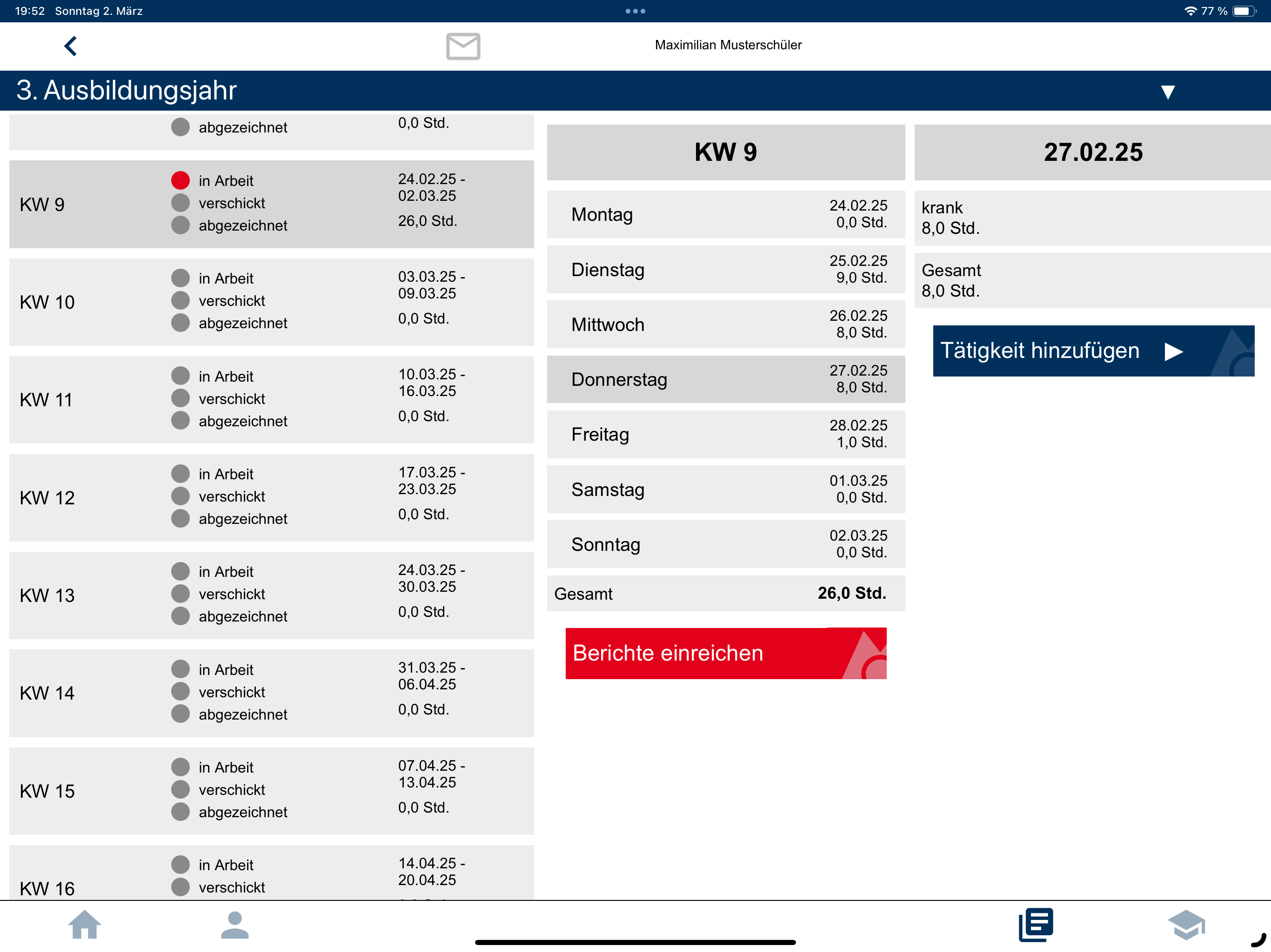 Berichtsheft App Metall screenshot 4
