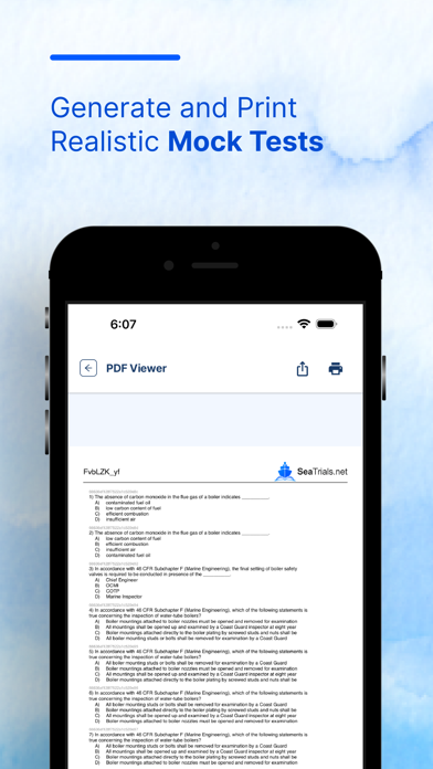Sea Trials - USCG License Exam Screenshot