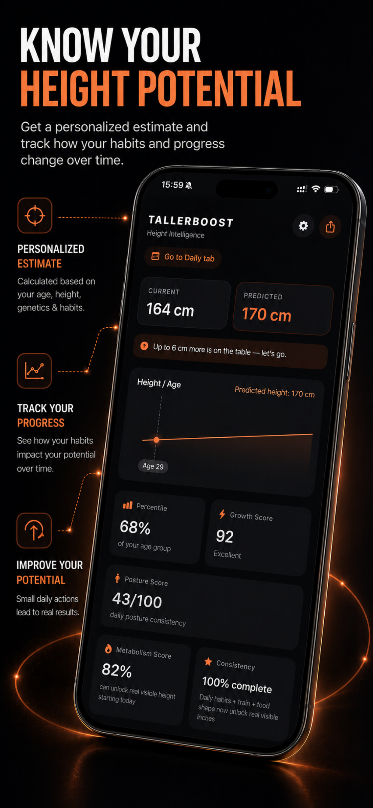 TallerBoost: Height Coach AI screenshot 2