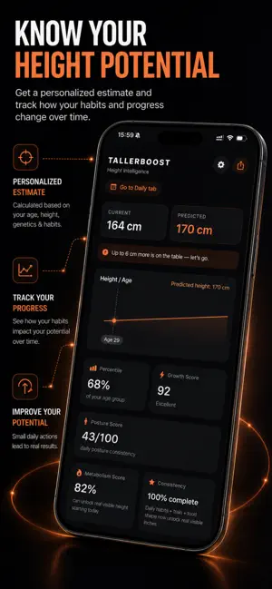 TallerBoost: Height Coach screenshot 2