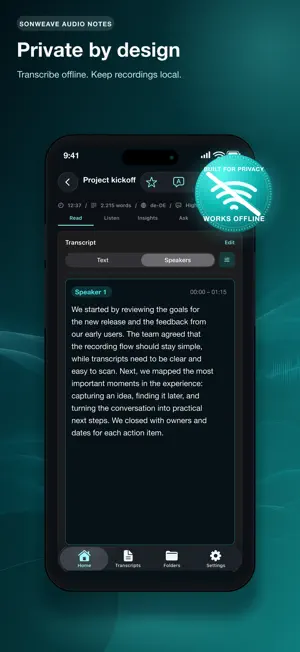 SonWeave Notes - Voice to Text screenshot 3