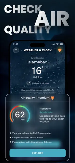 Weather & Clock: Live Radar screenshot 3