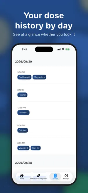 TickDose: Pill Reminder & Log screenshot 2