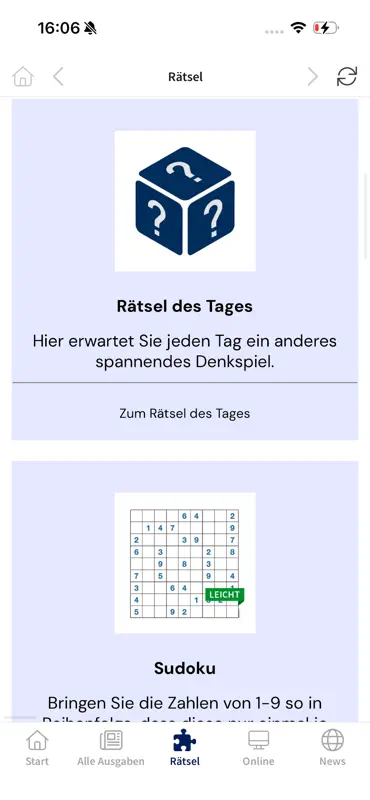WZ/JW E-Paper – Tageszeitung screenshot 4 of 5
