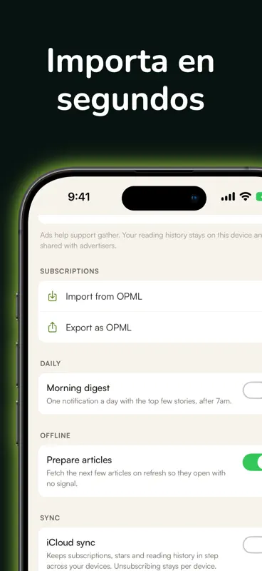 Gather: Lector RSS y Noticias screenshot 7 of 8