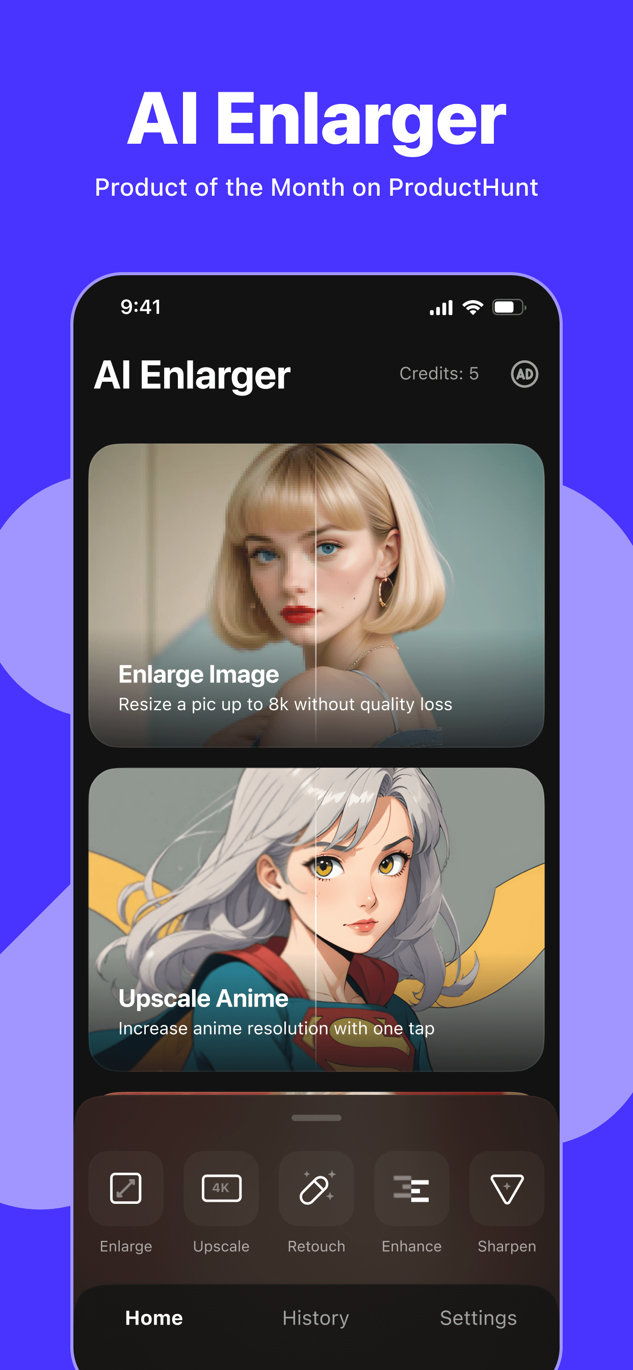 AI Enlarger: for Photo & Anime