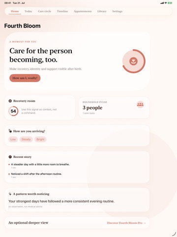 Fourth Bloom: Postpartum iPad screenshot