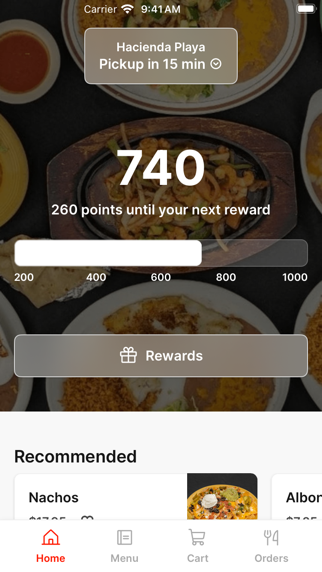 Hacienda Del Rey iPhone screenshot 1 - Food & Drink app