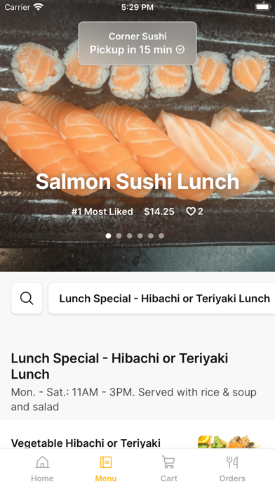 Corner Sushi iPhone screenshot 2 - Food & Drink app