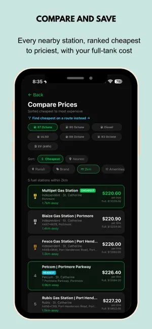 FuelWatch JA screenshot 4