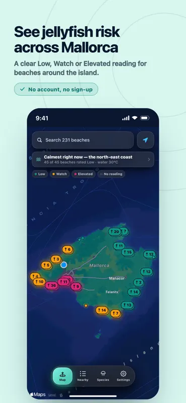 Jelly Radar: Quallen Mallorca screenshot 1 of 7