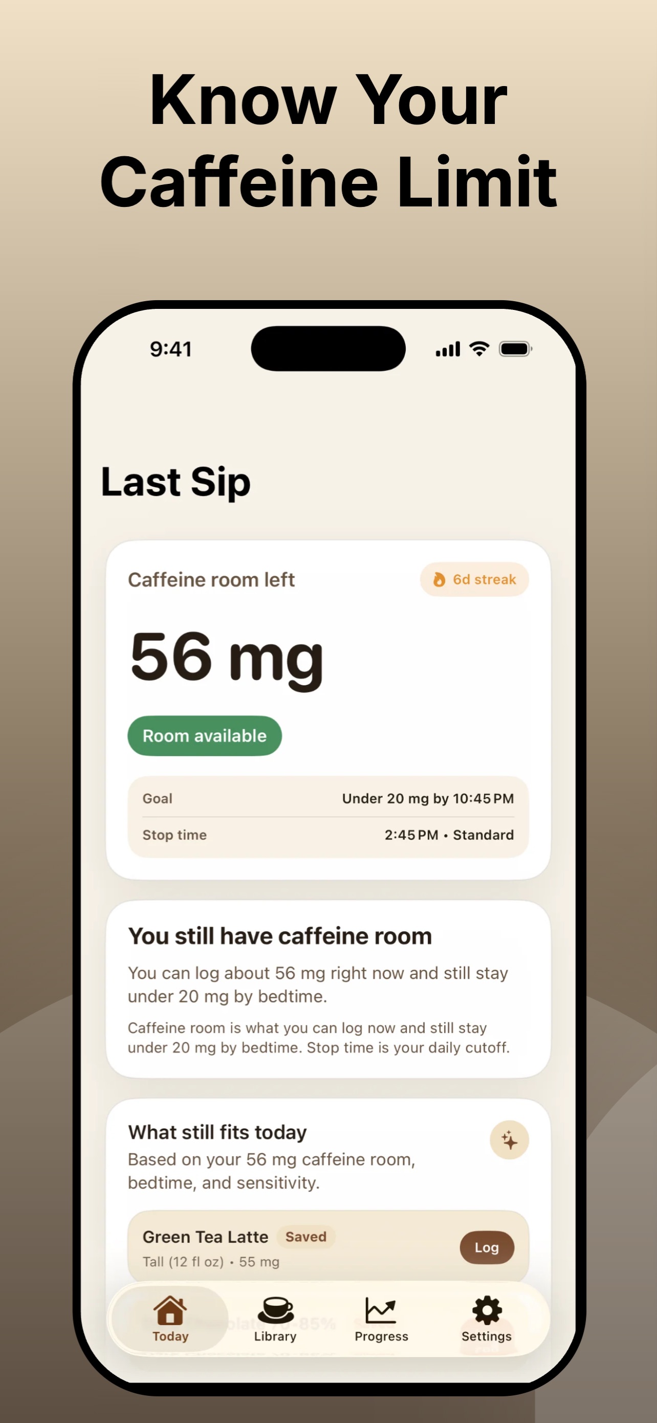 Last Sip: Caffeine Tracker screenshot 1