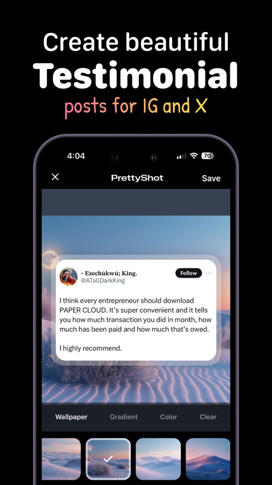 #4. Screenshot - PrettyShot (iOS) 由: Austine Amah