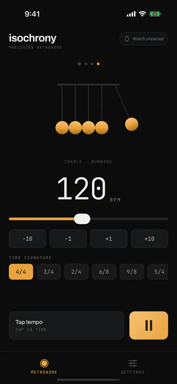 Screenshot #2 pour Cadence - Haptic Metronome