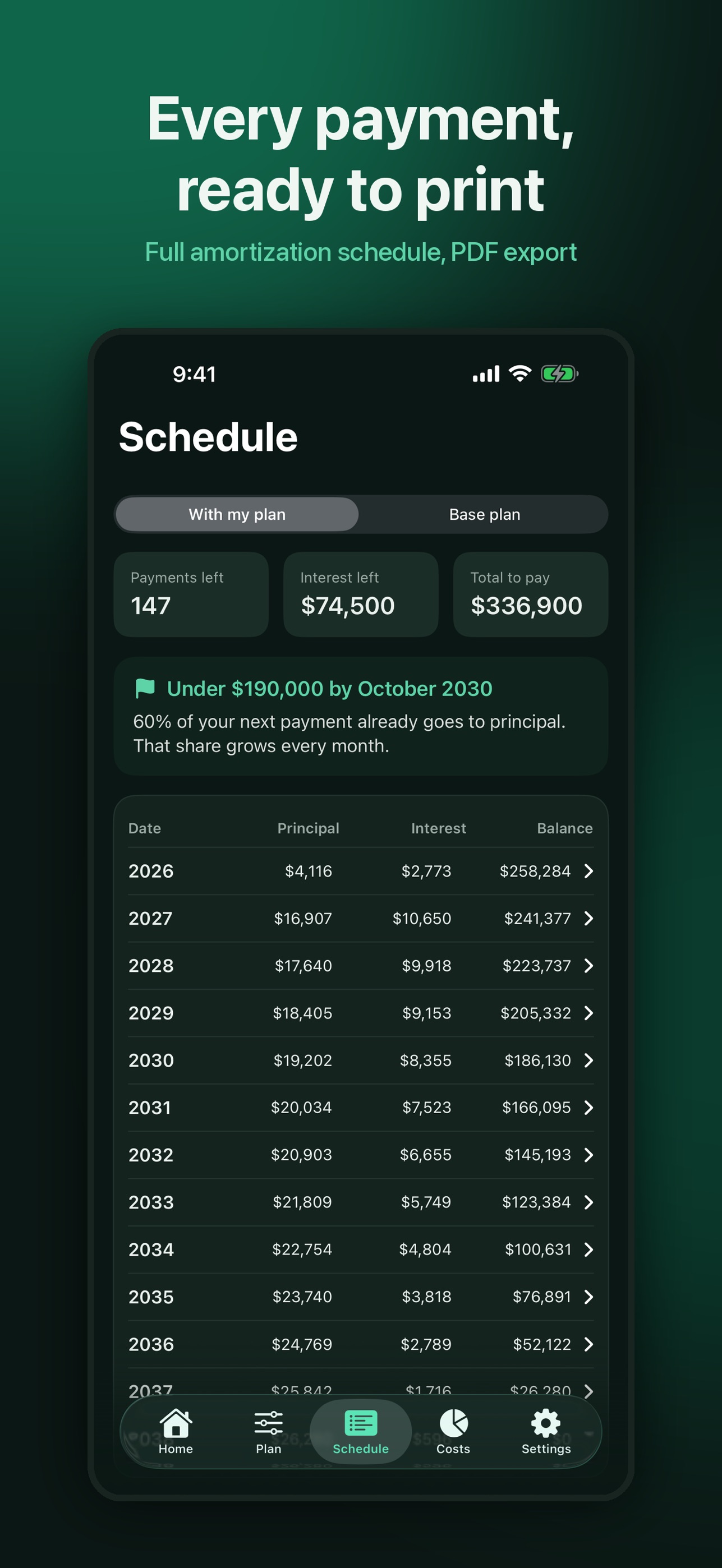 Screenshot 4 of House Payoff Calculator