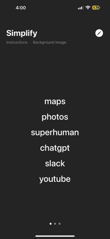 Simplify - Minimal Home Screen iPhone screenshot