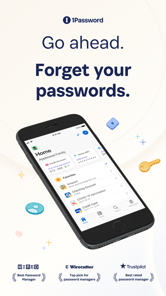 #1. 1Password: Password Manager (iOS) 由: AgileBits Inc.